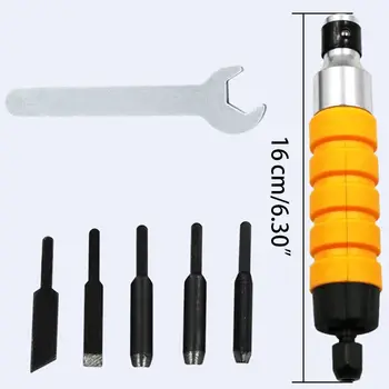 

Electric Furniture Carpentry Root Carving Knife Woodworking Woodcut Hand Chisel with Flexible Shaft Set Tool