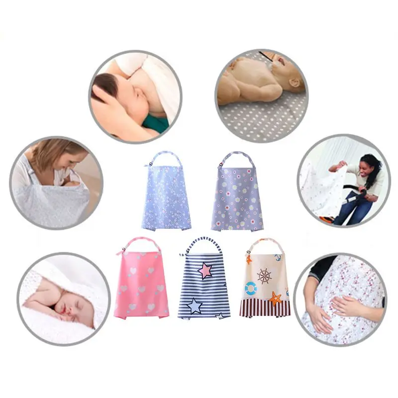 

Breastfeeding Nursing Cover Up Cloth Baby Infant Poncho Shawl Udder Cotton Blanket D0AF