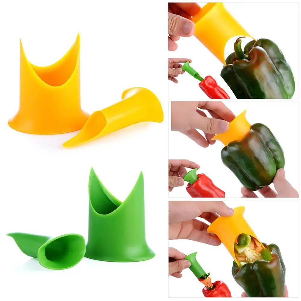 2 In1 Jalapeno Corer Nuclear Remover Green Pepper Chilli Kitchen Slicer Cutter Vegetables Fruit Peeler Utensil | Дом и сад