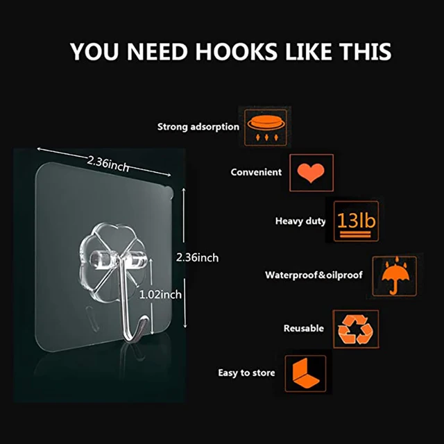 Haken für Badezimmer Selbstklebende Tür Wand Haken Aufhänger Saugnapf