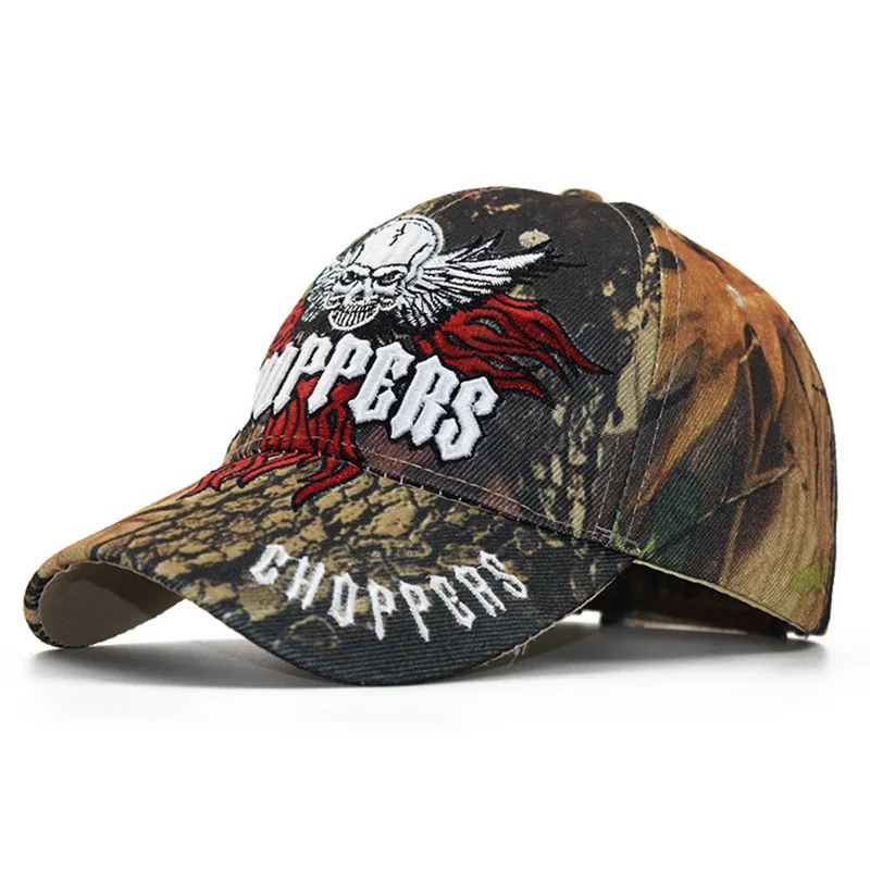 

2020 New Embroidered Skull Cap Men Camouflage Hunting Baseball Caps Tactical Style Cap Casual Cool Dad Hat Fishing Bone Casquett
