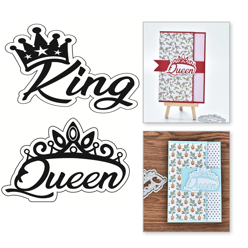 YaMinSanNiO King Queen металлические режущие штампы с буквенным принтом новинка 2019