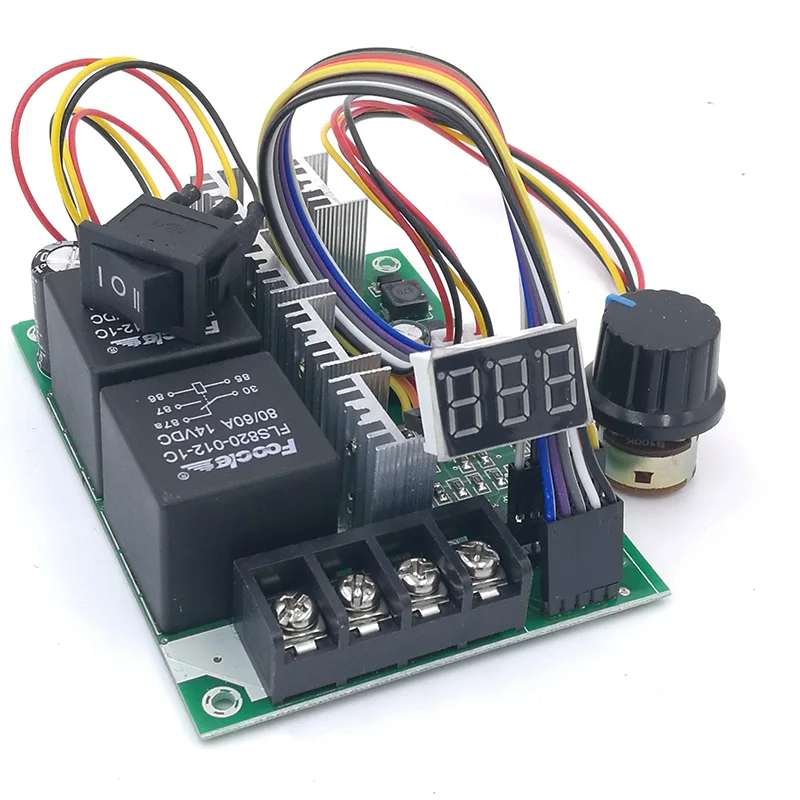 

PWM speed controller DC motor Digital display 0~100% adjustable drive module Input MAX60A 12V 24V