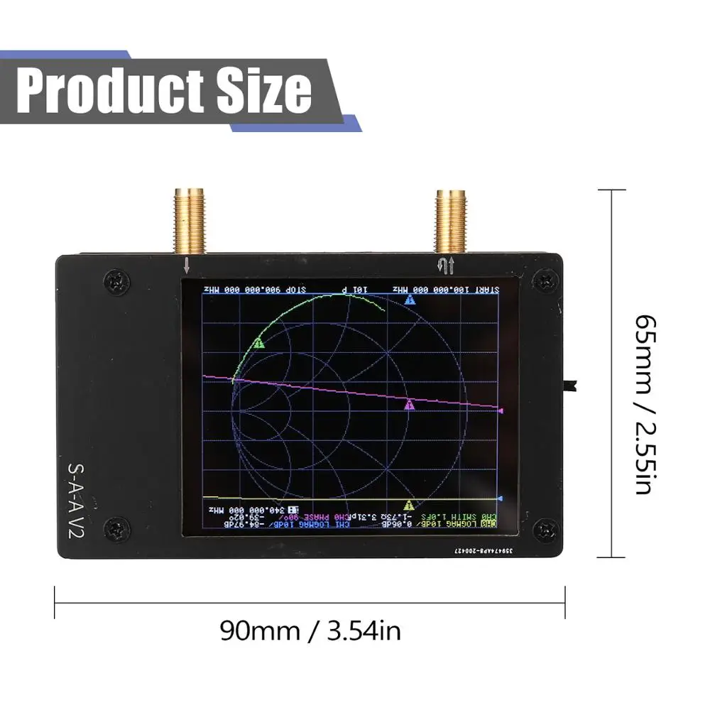 Портативный высокостабильный анализатор сети 3G Vector антенной NanoVNA V2