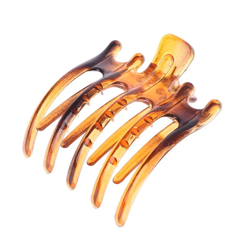 Women Lady Girls Simple Non Slip Grip Large Claw 5 Claws Hair Clip Clamp Black |