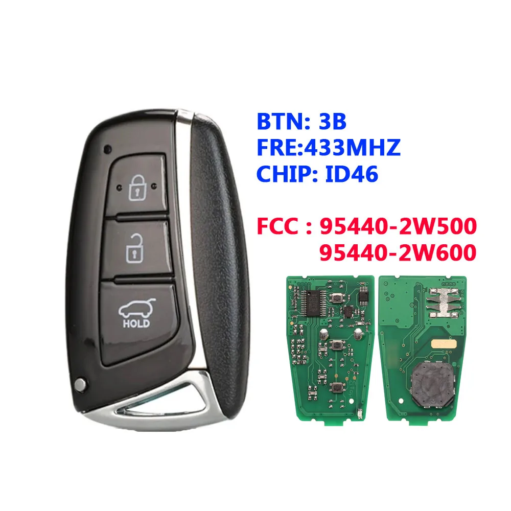 XNRKEY смарт-ключ для HYUNDAI 95440-2W600 Santa Fe IX45 433 МГц с чипом ID46 (7952) Авто пульт