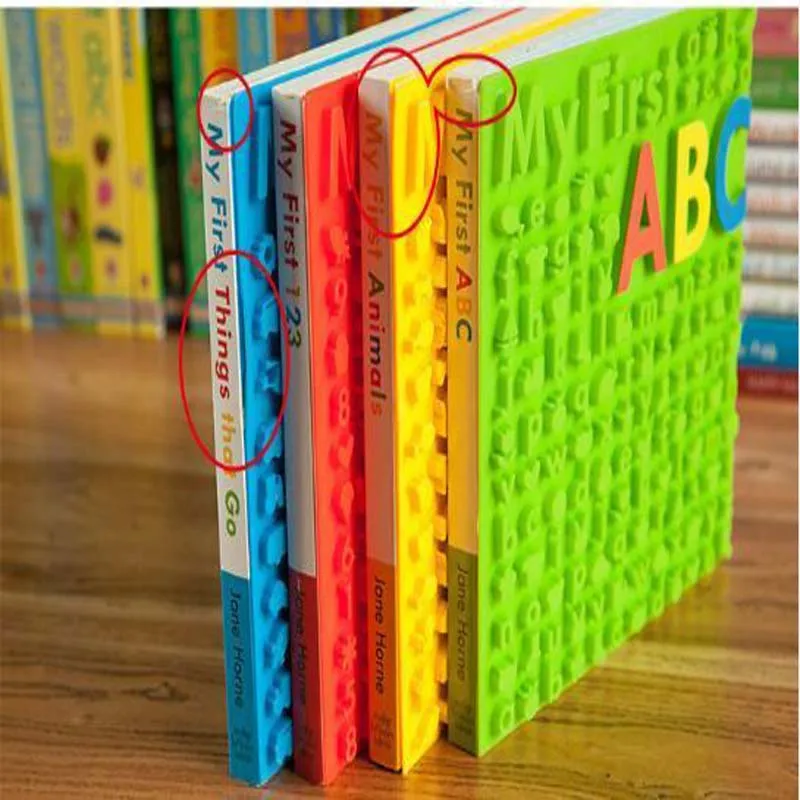 

My First ABC/Numbers/Letters/Animals/English Cognitive Cardboard Book Exercises Baby Observation Three-Dimensional Touch Memory