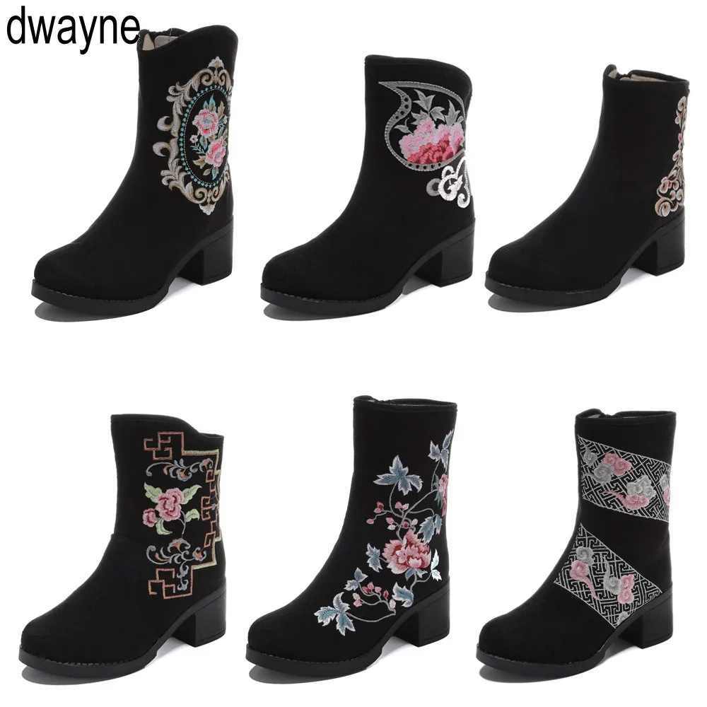 

2019 New Autumn Winter Women Boots High Quality Solid Lace-up European Ladies shoes PU Fashion high heels Boots