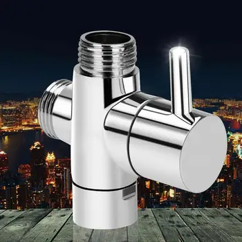 

1pc 3 Way T-adapter Brass G1/2" Tee Connector With Shut off Valve Shower Diverter for Bath Toilet Bidet Sprayer Shower Head