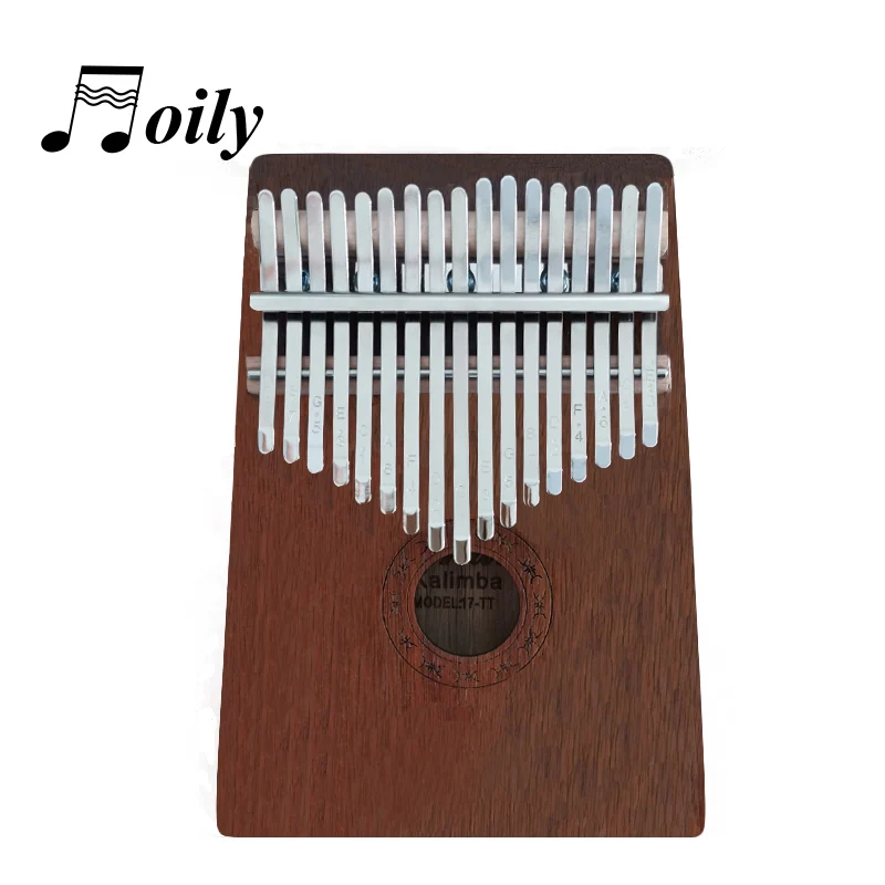 

High Quality Acacia Kalimba 17 Key Brown Body Musical Instruments Thumb Piano Calimba Mbira Kalimba with Tuning Hammer