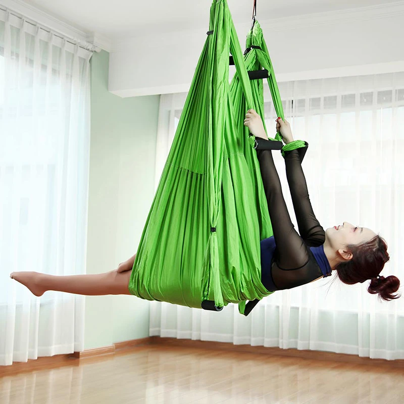 Yoga Swing Aerial Hammock Anti-Gravity Trapeze Inversion Sling Prop Home Gym Kit 
