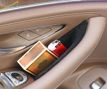 

Front Door Handle Armrest Container Holder Tray Storage Box Phone Tray Accessory Kit For Mercedes Benz E Class W213 2017 - 2020