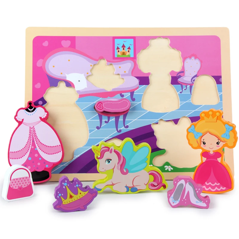 

New Oversized Theme Three-dimensional Puzzle Animal Traffic Princess Farm Theme Children Parenting Early Learning Cognitive Toys