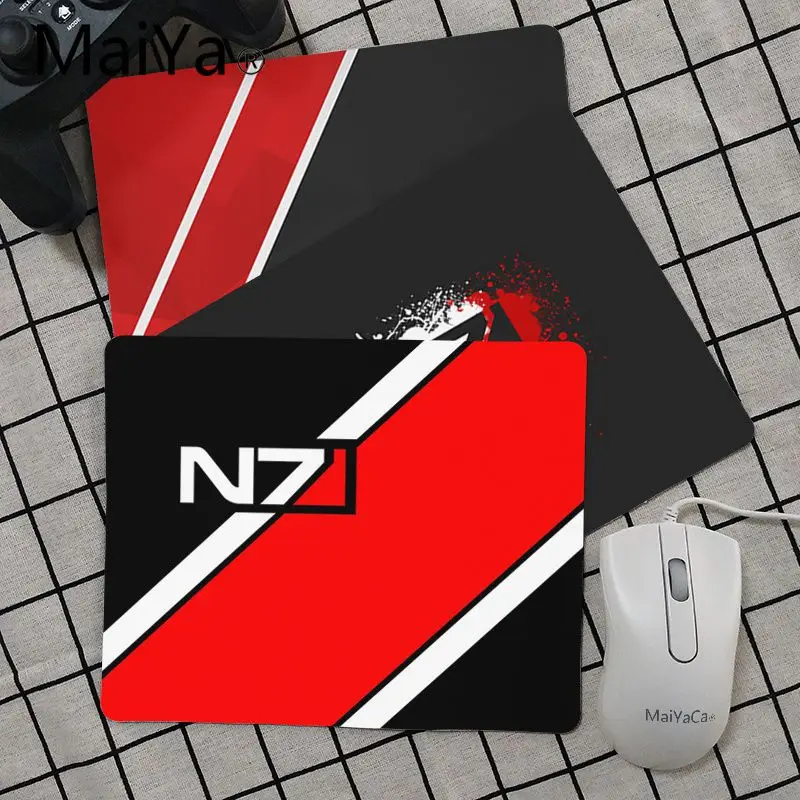 Maiya высокое качество Mass Effect N7 компьютерные игровые коврики для мыши Лидер продаж подставка под руку мышь