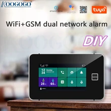 Tuya – système d'alarme de sécurité domestique sans fil, wi fi, GSM, anti cambriolage, SOS, détecteur de mouvement, capteur de porte, DIY, compatible avec Alexa et Google