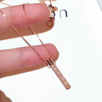 New Arrive Fashion Exquisite Gold Geometric Pendant Necklace for Women Pave Inlaid CZ Zircon Choker Wedding Jewelry Gift