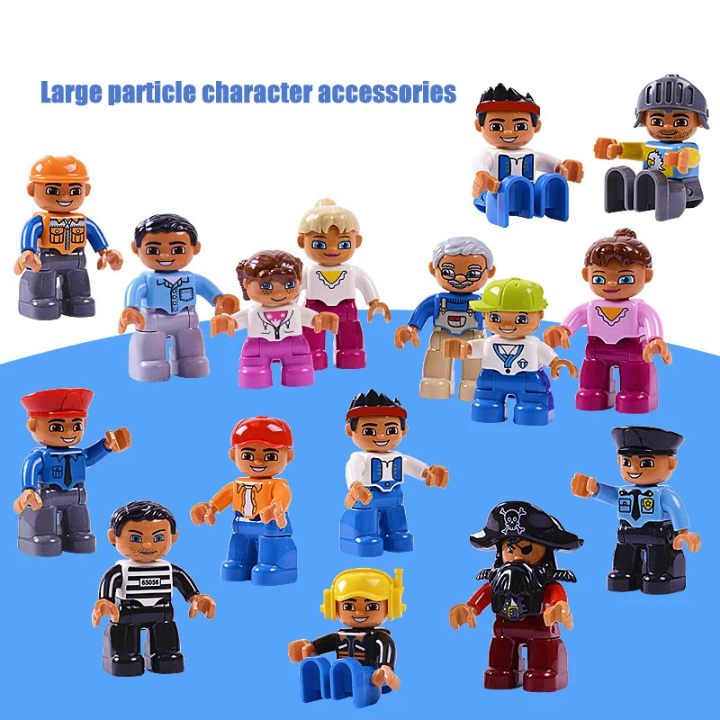Legoing Duplo Little Boy Little Girl  Family Series Character Blocks  Accessories compatible legoings children toys kids Gifts
