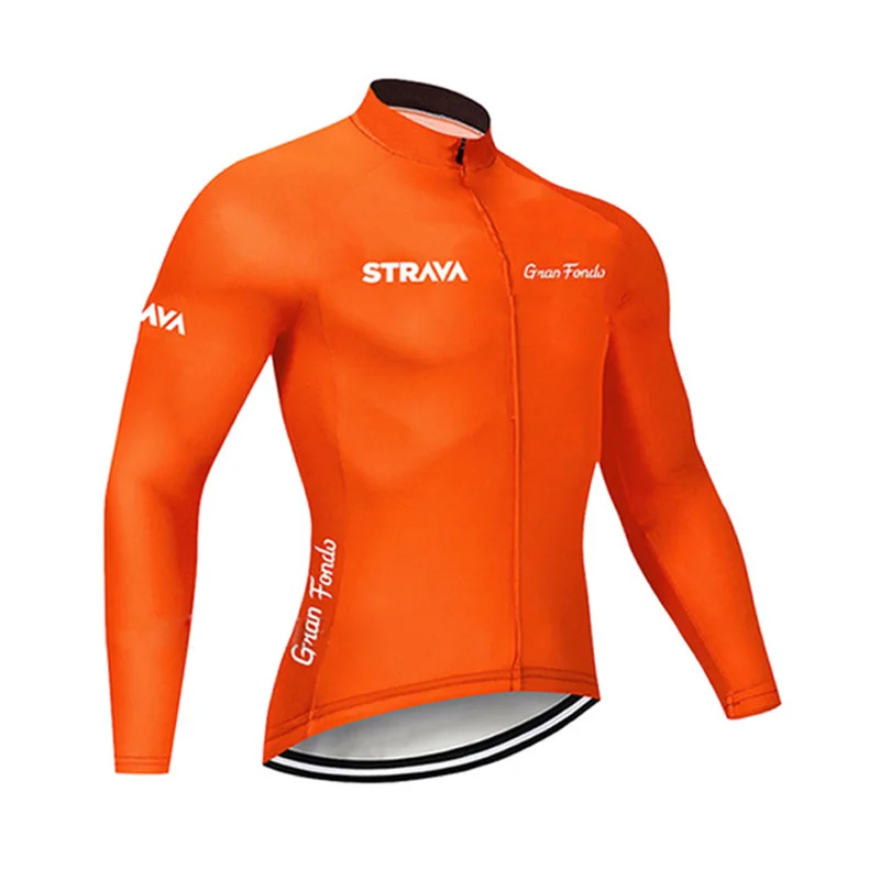08 Pro Team STRAVA для мужчин Велоспорт Джерси дышащий с длинным рукавом велосипед рубашка велосипедная одежда спортивная mtb гоночная одежда K092608 - Цвет: 08