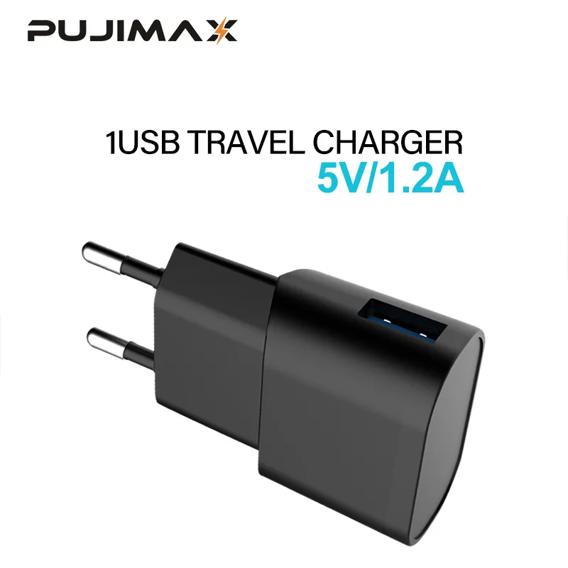 PUJIMAX USB настенное Зарядное устройство 5V 1.2A Зарядное устройство USB для путешествий Портативная зарядка мобильного телефона Зарядное устройство для iPhone samsung S9 Xiaomi huawei