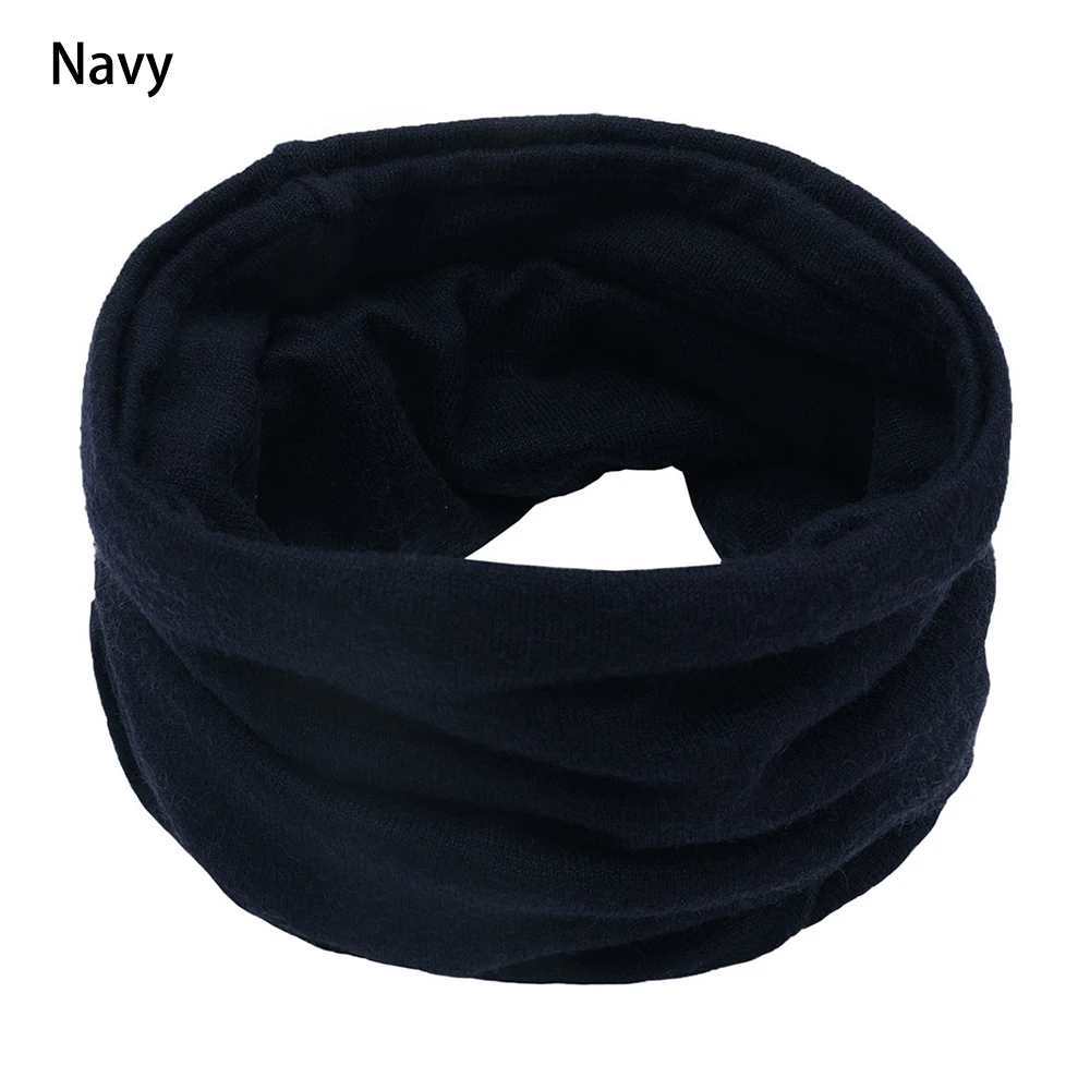 Зимний модный вязаный шарф для женщин и мужчин, теплые гетры для шеи, наружные шарфы, лыжная маска для лица, ветрозащитный Теплый шарф - Цвет: navy