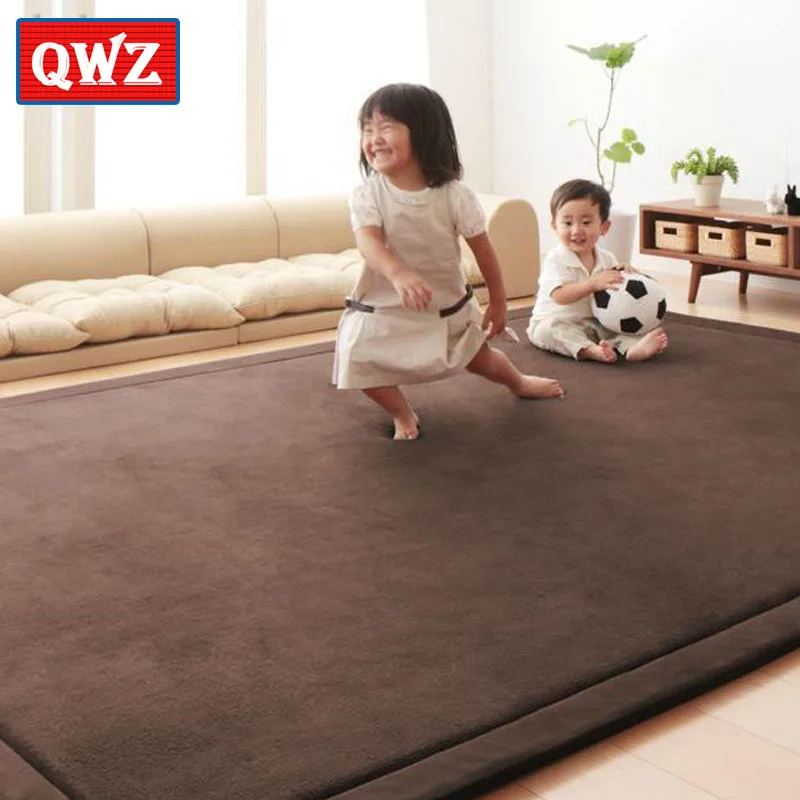 QWZ Новинка 2 см толстые игровые коврики кораллового флиса одеяло для барпинга