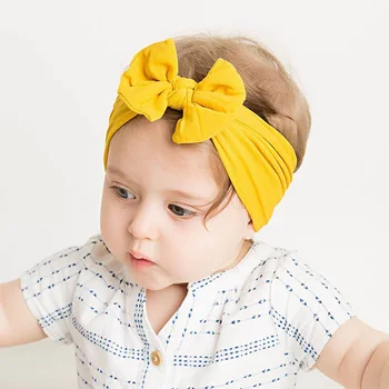 

Baby headbands, bowknot, girl hair accessories, 20 pieces of fashionable solid color, excellent elasticity