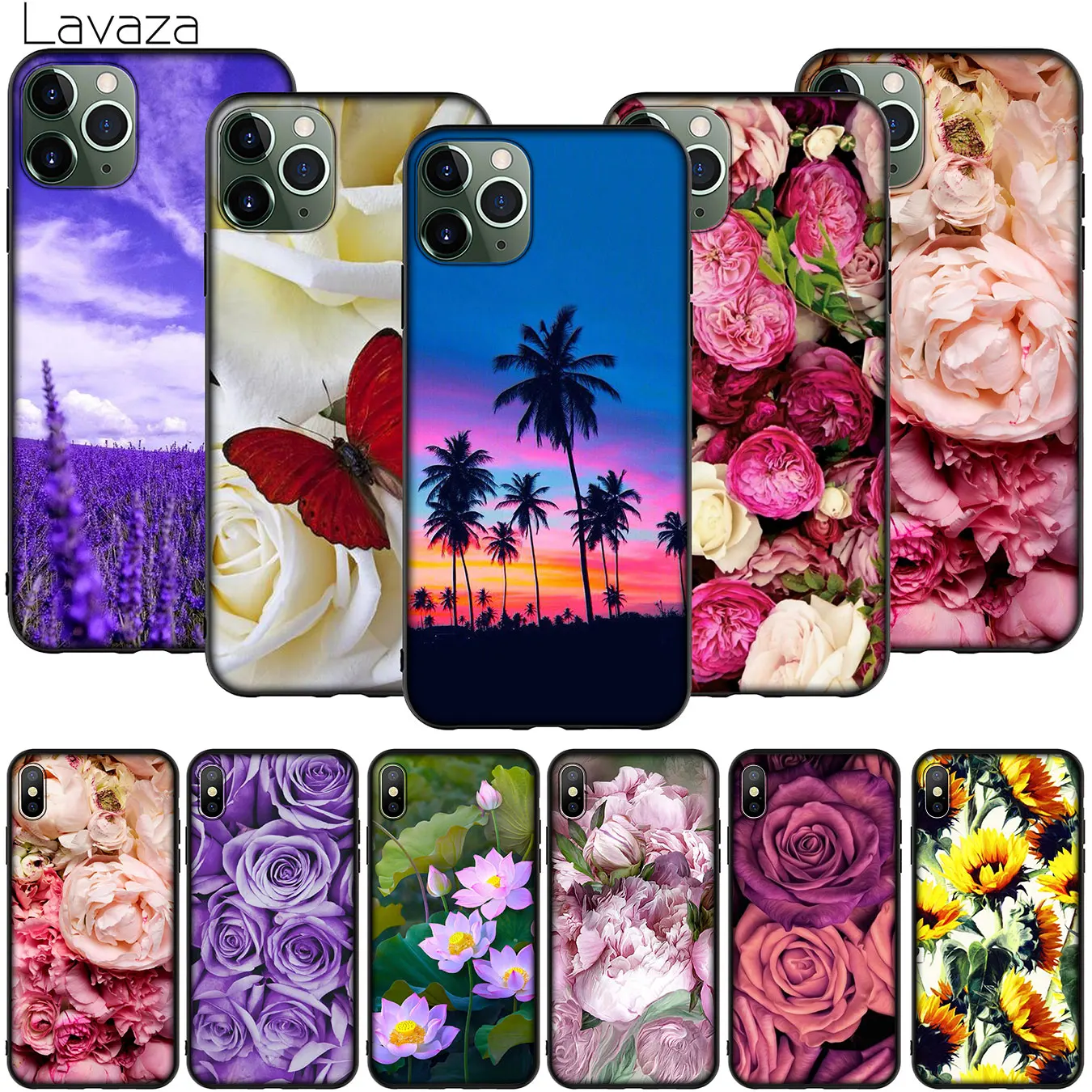 infinity on Purple Lotus flower peony Soft Silicone Phone Case for iPhone 11 Pro XR X XS Max 10 7 8 6 6S 5 5S SE Cover |