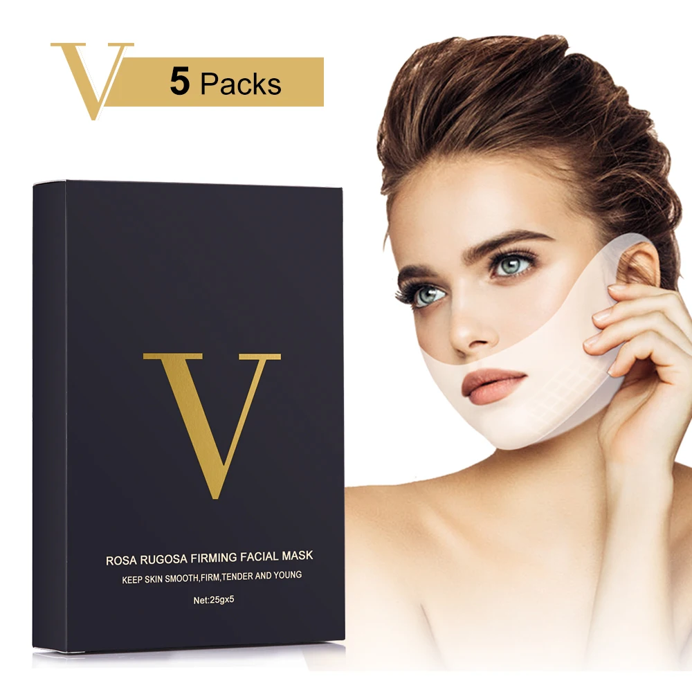 

5pcs/box Face Lifting Mask Miracle V Shape Slimming Facial Line Remover Wrinkle Double Chin Reduce Lift Skin Care Tool