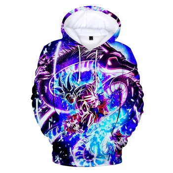 

New Autumn Winter Dragon Ball Super 3D Pullover Hoodies Men Women Cartoon Super Saiyan Goku Sweatshirt Harajuku Hip Hop Clothes