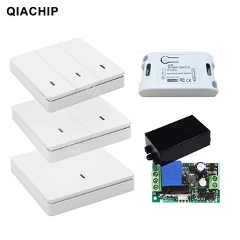 

QIACHIP 433 MHz AC 85V 110V 220V 1 CH Wireless Remote Control Receiver Relay Switch Module LED Light Lamp Controller 433.92 MHz