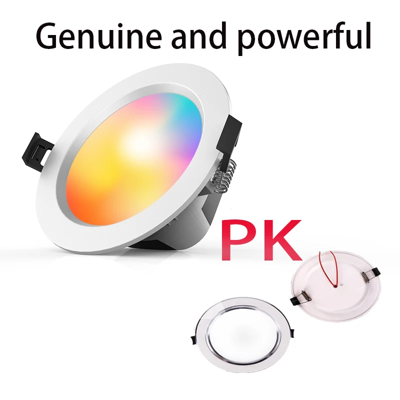 Smart LED Downlight Dimming Round Spot Light RGB Color Changing 2700K-6500K Warm Cool light Work with Alexa Google Home