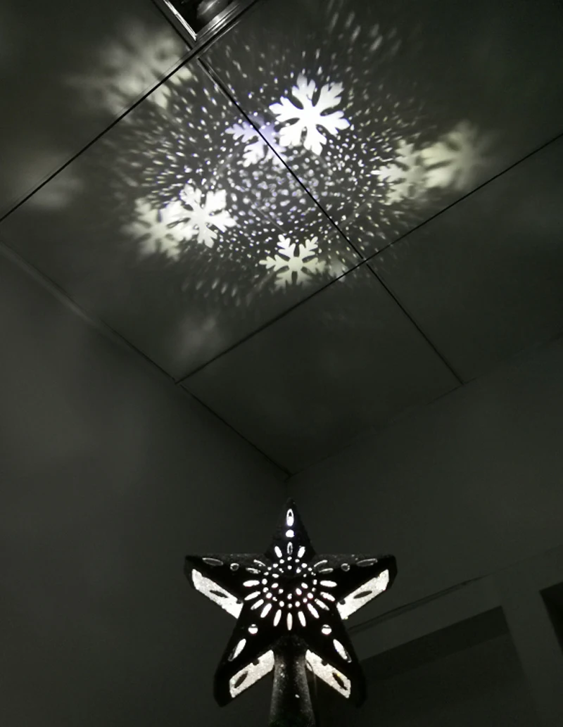 Горячий стиль звезда рождественское Освещение сцены дерево топ светодиодный вращающийся Снежинка проектор лампа Праздничная Вечеринка год домашний декор сценическая лампа