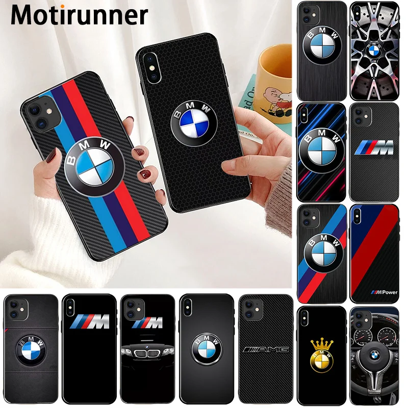 

Motirunner BMW Car LOGO Black Soft Shell Phone Cover for iPhone 11 pro XS MAX 8 7 6 6S Plus X 5 5S SE XR case