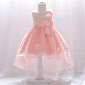 

2020 Flower Baby Girl Dress First Birthday Dress For Girl Clothes Infant Baptism Princess Dresses Clothing Ceremony 3-24 Month