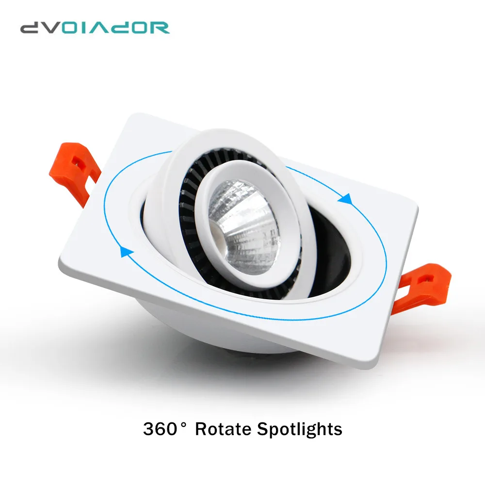 

Dimmable led recessed downlight 7W 10W 18W Adjustable 360 degree Recessed LED Lamp Spot light for indoor Foyer Lighting Fixtures