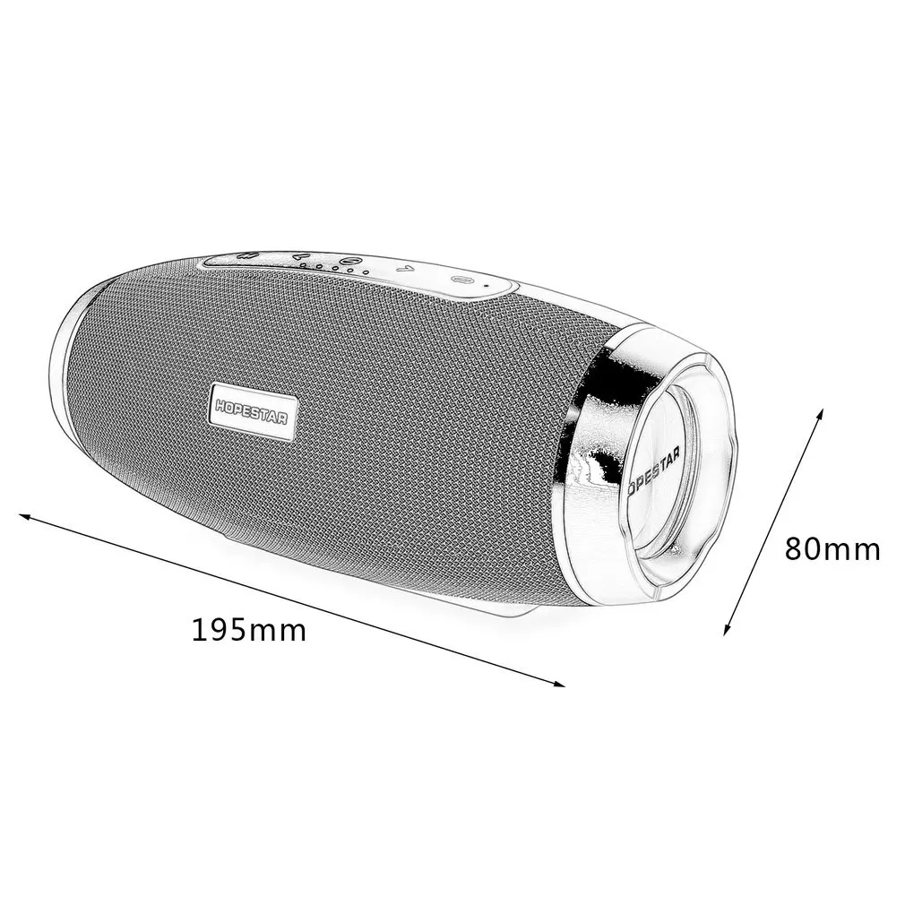 HOPESTAR H27 в форме оливки Bluetooth динамик fm-передатчик водонепроницаемый внешний аккумулятор поддержка 1+ 1 беспроводной последовательный функция водонепроницаемый