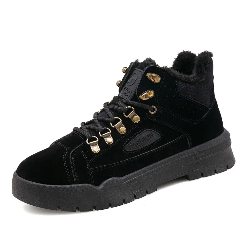 

AX BOXING 2019 Men's Winter Shoes Warm High Quality Snow Boots Breathable High Ankle Shoes Light Sneakers
