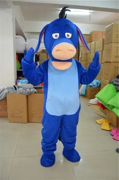 

New Version the funny Eeyore Donkey Mascot Costume Adult Birthday Party Fancy Dress Halloween Cosplay Outfits Clothing Xmas