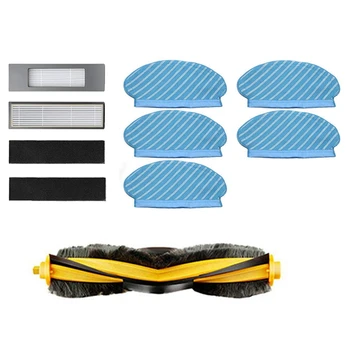 

1XRoller Brush+2XFilter+5X Mop Cloth for Ecovacs Deebot Ozmo 920 950 Vacuum Cleaner