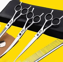 

Pet Hair Cut Cutter Pet Grooming Scissors Suits Kit For Cats Dogs Animal Barber Cutting Tools Hair Trimming Metal Profession