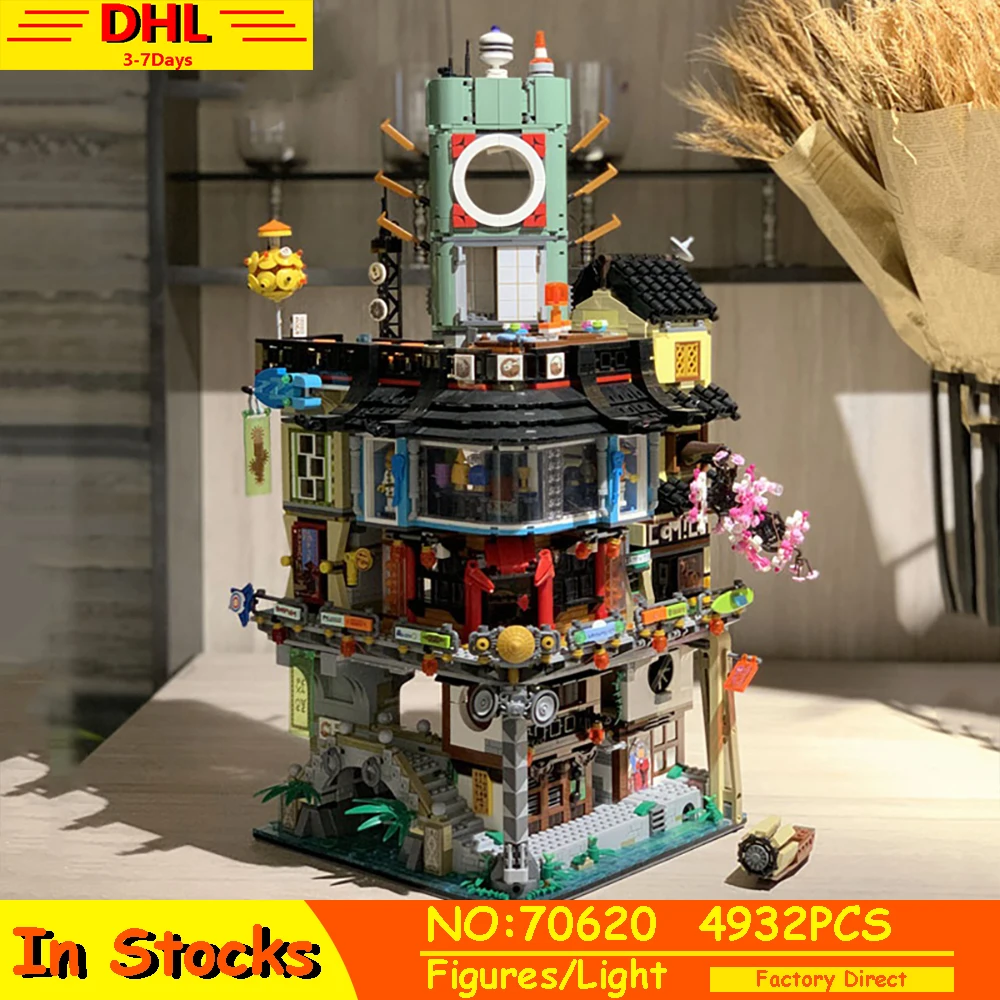 

IN STOCK 06066 4932PCS Ninjago City Masters of Spinjitzu Building Blocks Bricks Compatible lEGOED 70620 Toys As Birthday Gifts