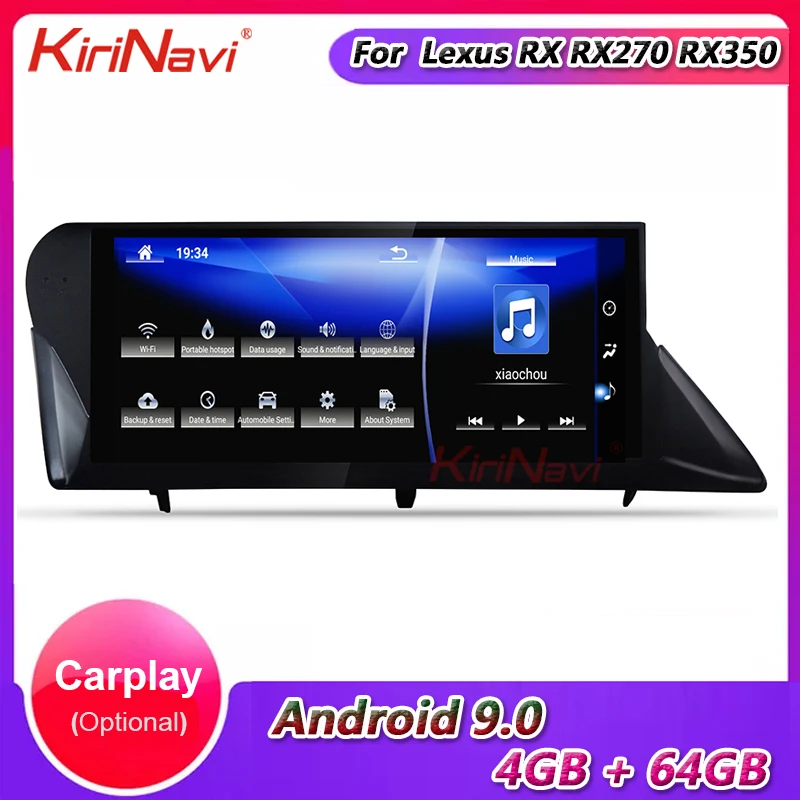 Автомагнитола KiriNavi 10 25 &quot Android 9 0 для Lexus RX RX270 RX350 RX450h GPS навигация Dvd