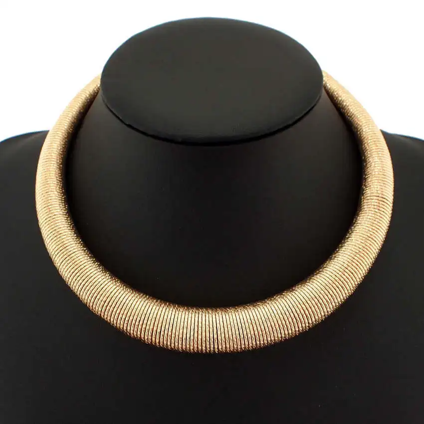 

Chunky Necklaces For Women Spring Metal Torques Chokers Collar Bib Statement Necklace Charm Alloy Fashion Jewelry