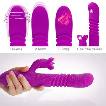 Thrusting Dildo Vibrator Automatic G spot Vibrator with Suction Cup Sex Toy for Women Hand-Free Sex Fun Anal Vibrator for Orgasm 2