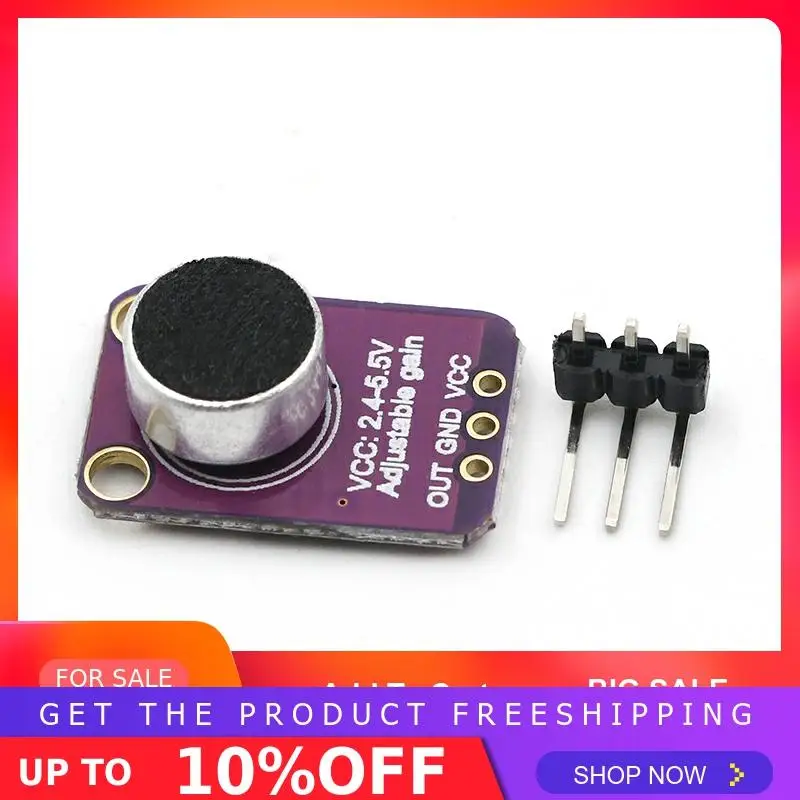 GY-MAX4466 MAX4466 электретный микрофонный модуль усилителя регулируемый коэффициент усиления GND VCC Плата усилителя 2,4-5 в постоянного тока для Arduino