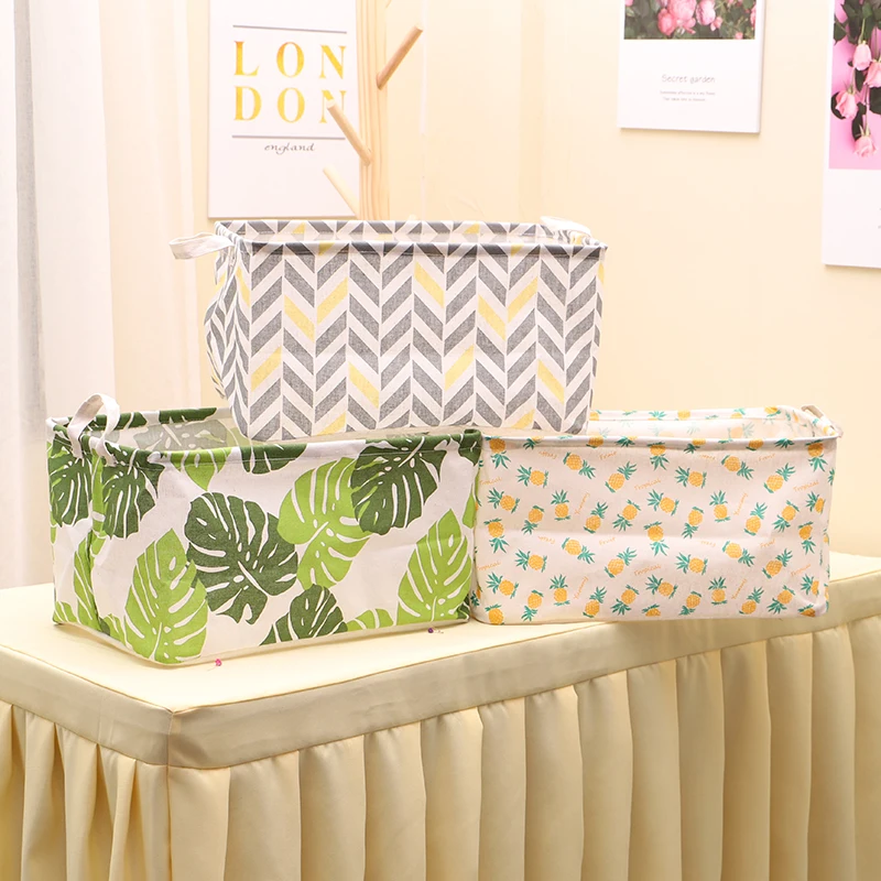 

storage box oversized storage Organizer Toy Storage Basket Dirty clothes basket Wardrobe Underwear Sundries hamper Cotton Linen