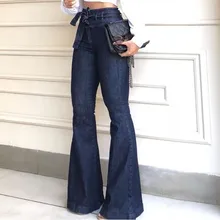Women Hight Waisted Wide Leg Denim Jeans Stretch Slim Pants Length Jeans Slim Button Pockets Pants Women Jeans Plus size#g5