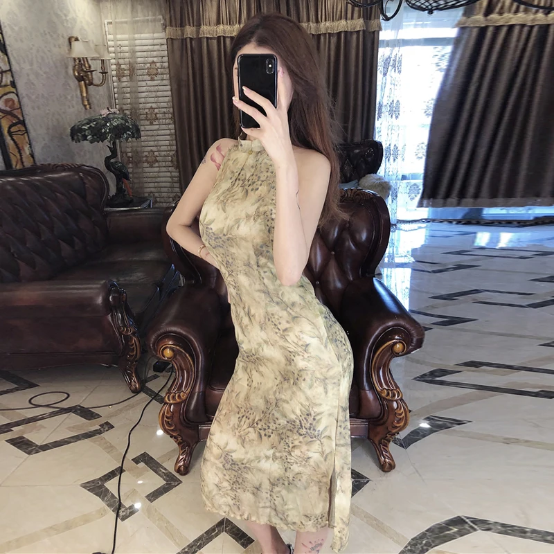 Китайское платье для свадебной вечеринки cheongsam Восточное вечернее платье китайское традиционное женское элегантное qipao сексуальное длинное платье