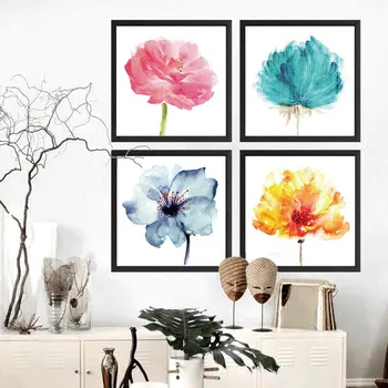 

Nordic Decorative Painting Abstract Flower Diamond Painting Bedroom Bedside Painting Entrance Dining Room Three-piece Painting A