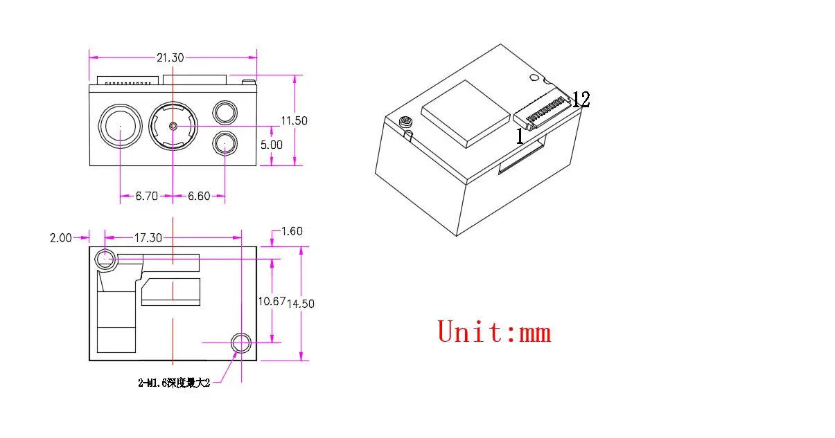 Million Pixels Cheap Embedded Module 1D 2D BarCode Reader QR Code Scanner Embedded Barcode Scanner Engine Module USB/TTL/232
